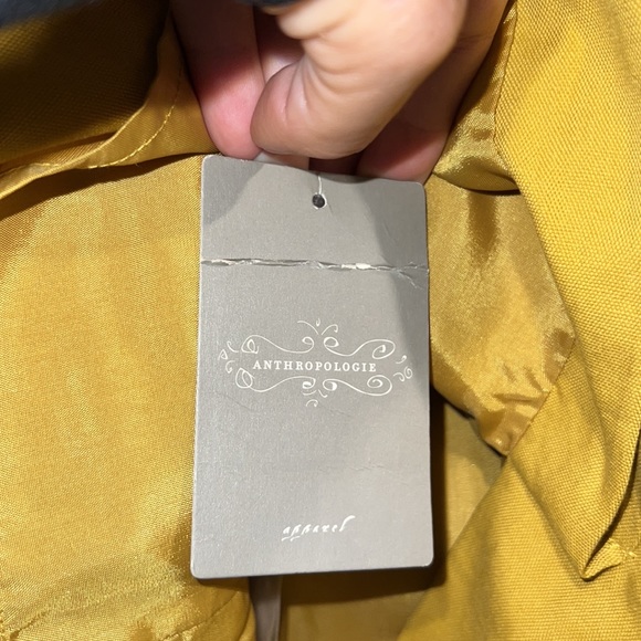 Burlap by Anthropologie Mustard Yellow Pencil Skirt NWT - Picture 3 of 5